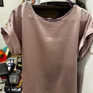 Elegant Light Pink Silk Top, size small